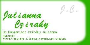 julianna cziraky business card